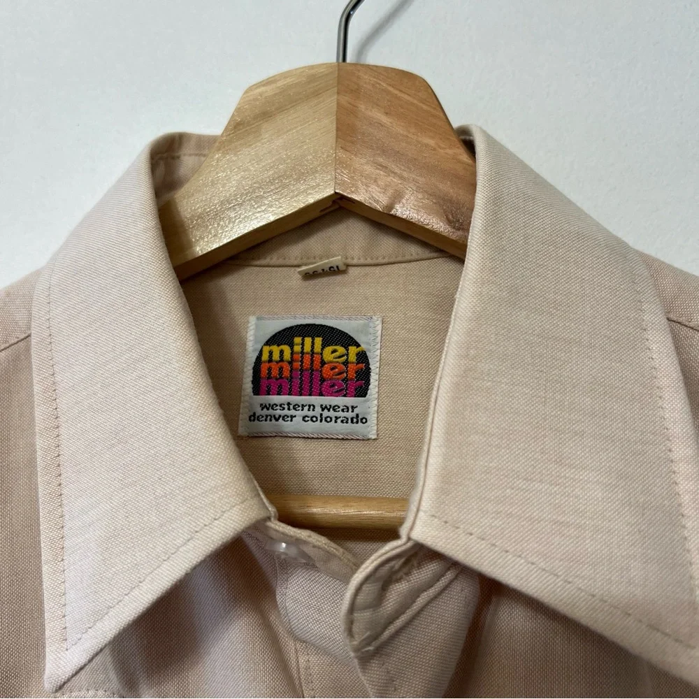 Vintage Miller Miller Miller Western Wear Snap Button Up - Picture 11 of 12
